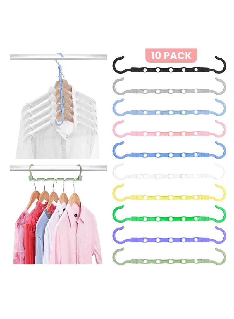 KASTWAVE Space Saving Hangers, Magic Closet Organization Clothes Hanger, Hanger Organizer for Closet, Closet Organizers and Storage for Room Wardrobe Heavy Clothes, Shirts,Pants, Dresses, Coats(10 Pack) - Image 1