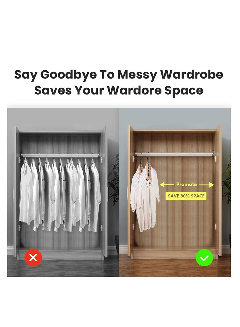 KASTWAVE Space Saving Hangers, Magic Closet Organization Clothes Hanger, Hanger Organizer for Closet, Closet Organizers and Storage for Room Wardrobe Heavy Clothes, Shirts,Pants, Dresses, Coats(10 Pack) - Image 5