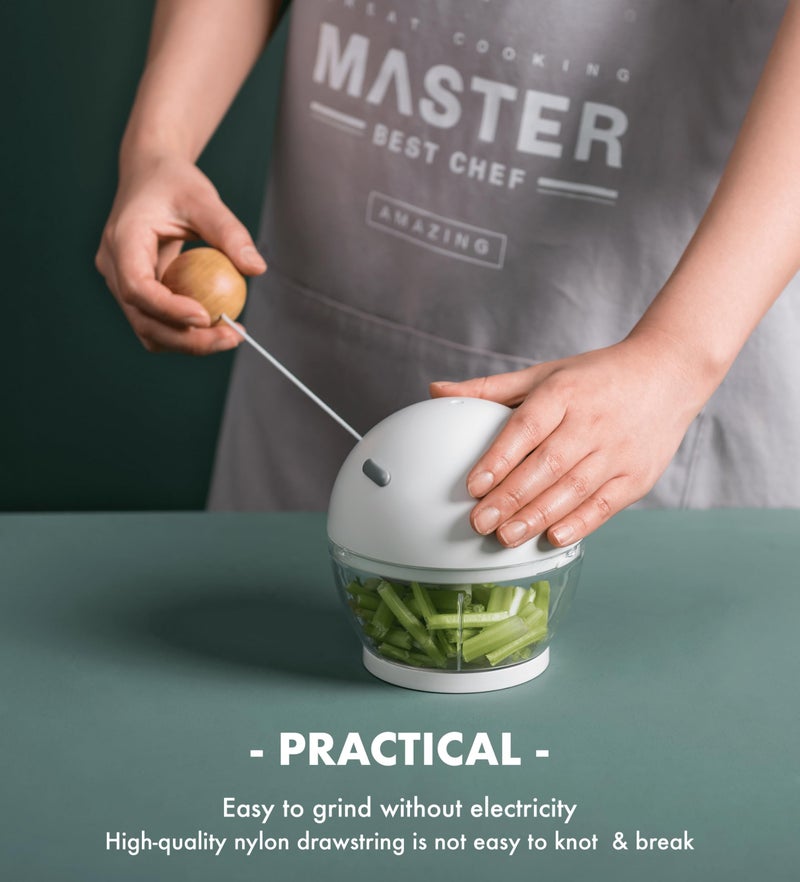 HOOPOES Mini Handy And Compact Ultra Pro Designed Chopper With 3 Blades For Effortlessly Chopping Vegetables, Dry Fruits And Fruits For Your Kitchen (400 Ml),White - Image 3
