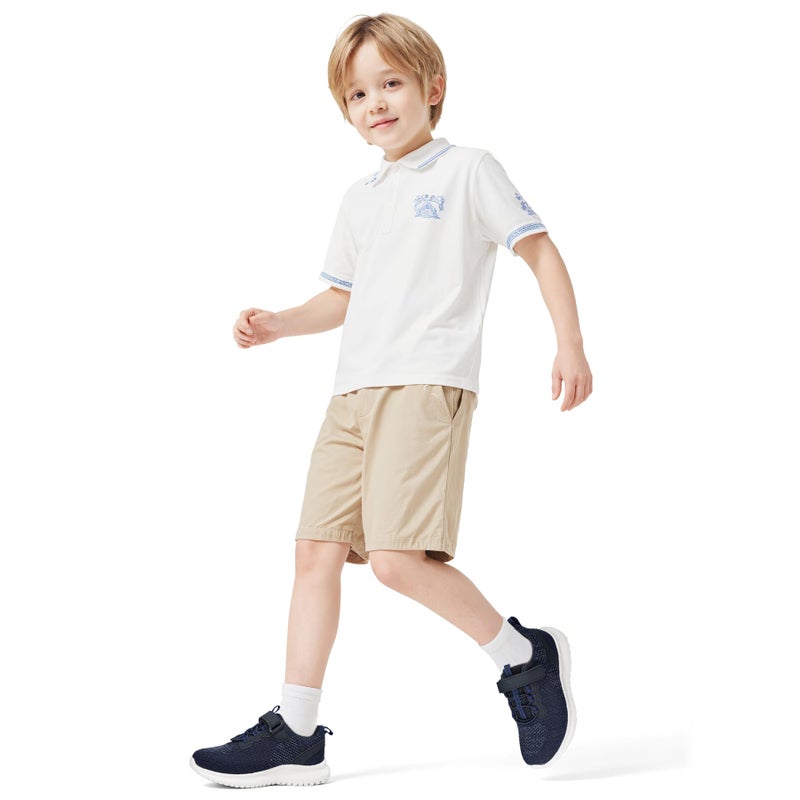 RUNSIDE Kids Shoes, Boys Girls Sneakers Lightweight Athletic Walking/Running Tennis Shoes, Size 1 Big Kid, Navy - Image 2