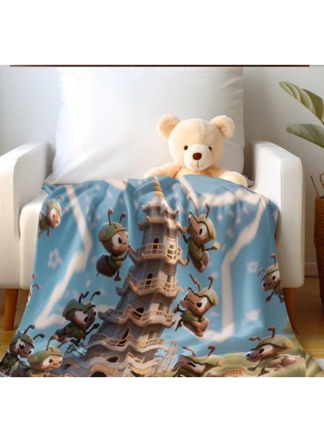 general Baby and children's cartoon flannel thin blanket (warm and comfortable, suitable for sleep, game use) 70cm*100cm - Image 2
