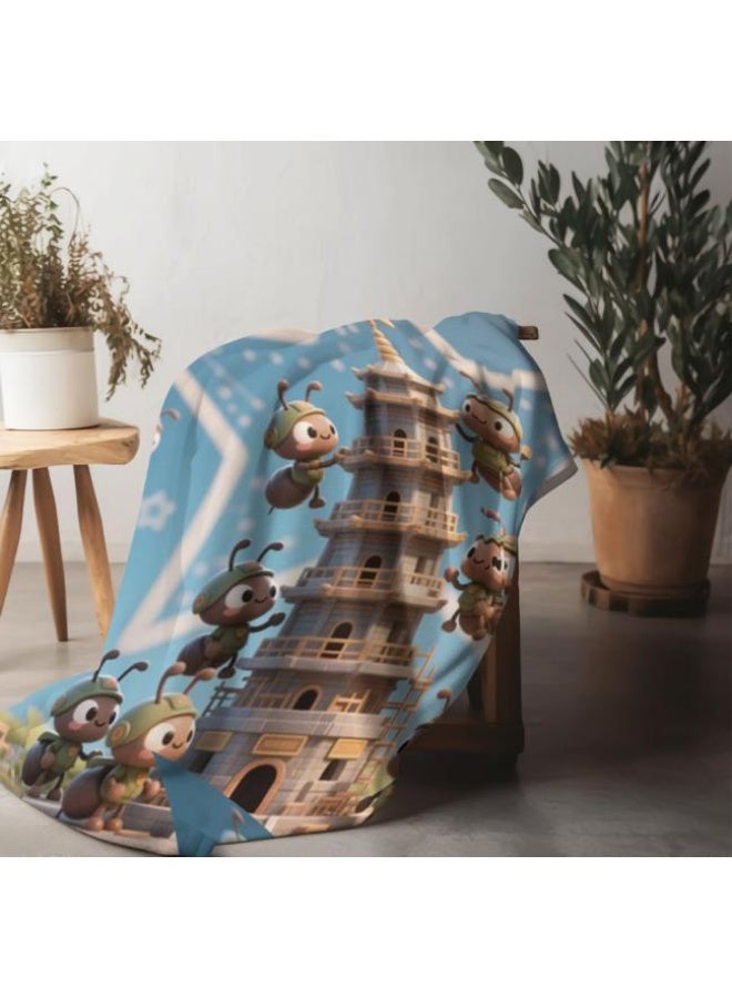 general Baby and children's cartoon flannel thin blanket (warm and comfortable, suitable for sleep, game use) 70cm*100cm - Image 4