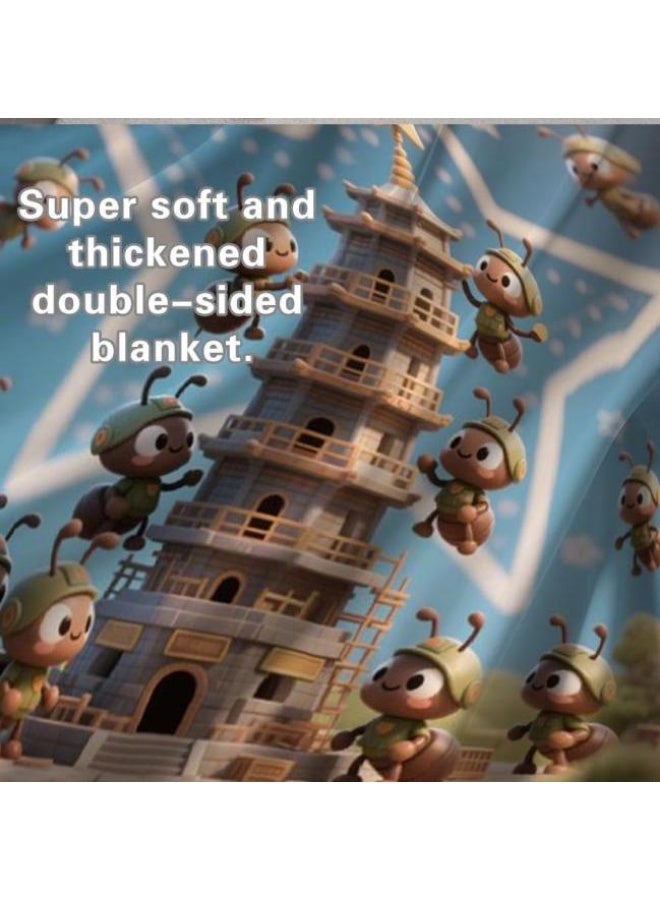 general Baby and children's cartoon flannel thin blanket (warm and comfortable, suitable for sleep, game use) 70cm*100cm - Image 3