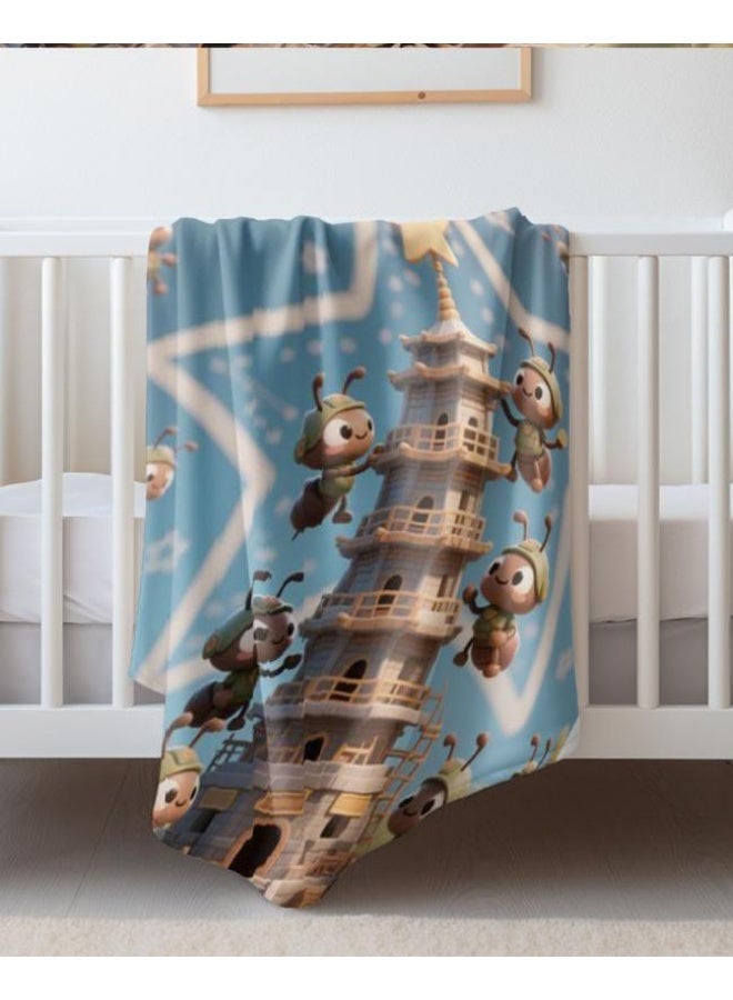 general Baby and children's cartoon flannel thin blanket (warm and comfortable, suitable for sleep, game use) 70cm*100cm - Image 1