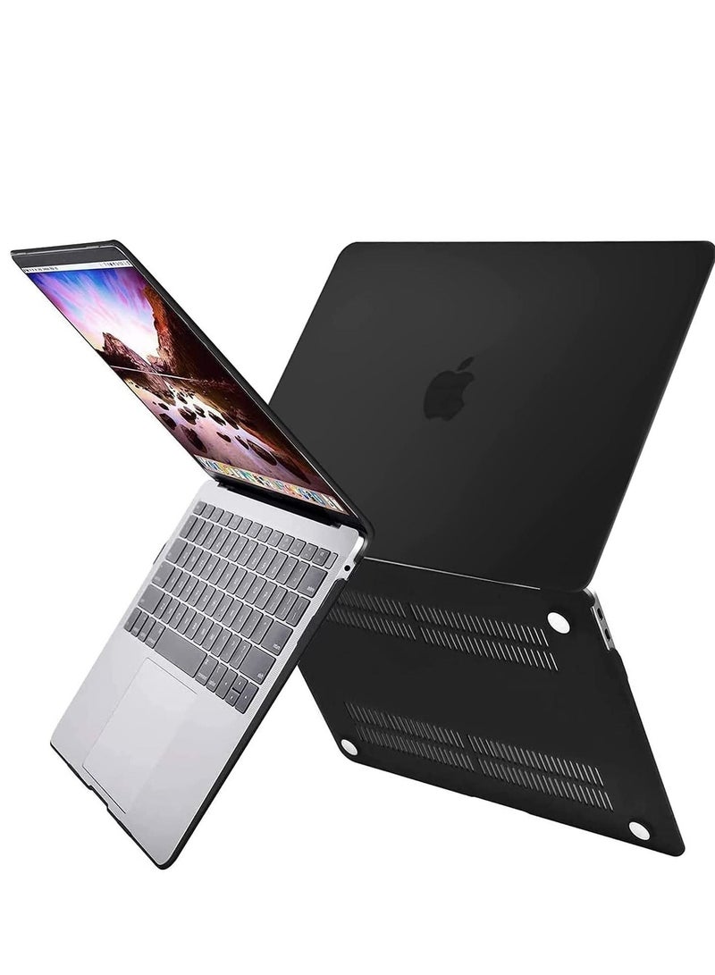 MacBook Air 13.6 inch Case 2022 2023 Release A2681 M2 Chip with Retina Display & Touch ID Plastic Hard Shell Case Black - Image 2