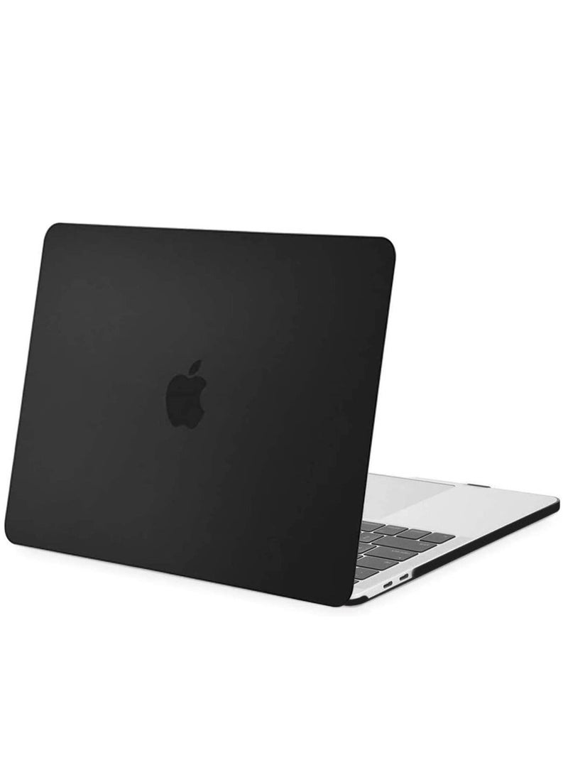 MacBook Air 13.6 inch Case 2022 2023 Release A2681 M2 Chip with Retina Display & Touch ID Plastic Hard Shell Case Black - Image 1