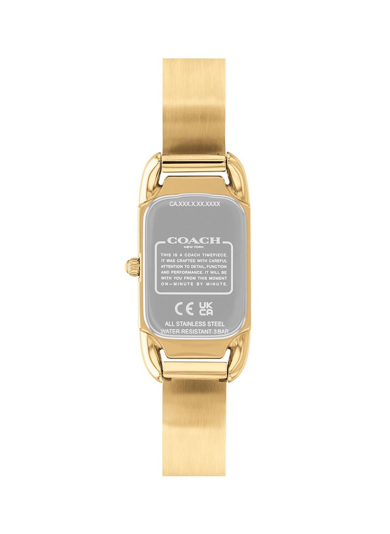 COACH - ساعة يد نسائية من الستانلس ستيل بعقارب مستطيلة الشكل 14504196 - 17.5 ملم - Image 1