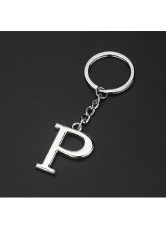 English letter keychain bag pendant 26 uppercase and lowercase letters and numbers keychain European and American small gift customizationP P
