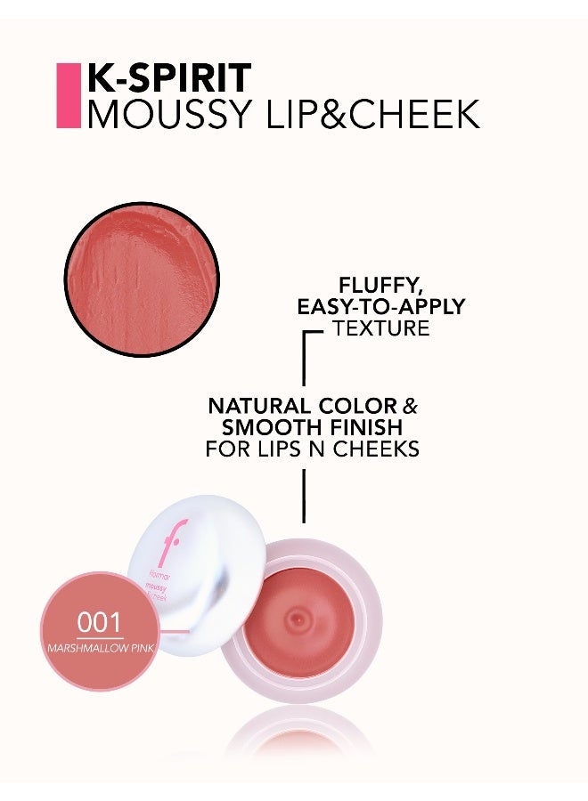 flormar K-Spirit Moussy Lip & Cheek – 001 Marshmallow Pink – Multi-Use Lip & Cheek Color, Blendable Mousse Texture, Soft Matte Look 001 Marshmallow Pink - Image 4