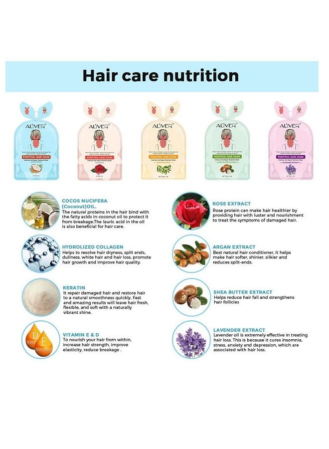 أليفر مجموعة مكونة من 3 أقنعة لإصلاح الشعر وإعادة حيويته - Image 2