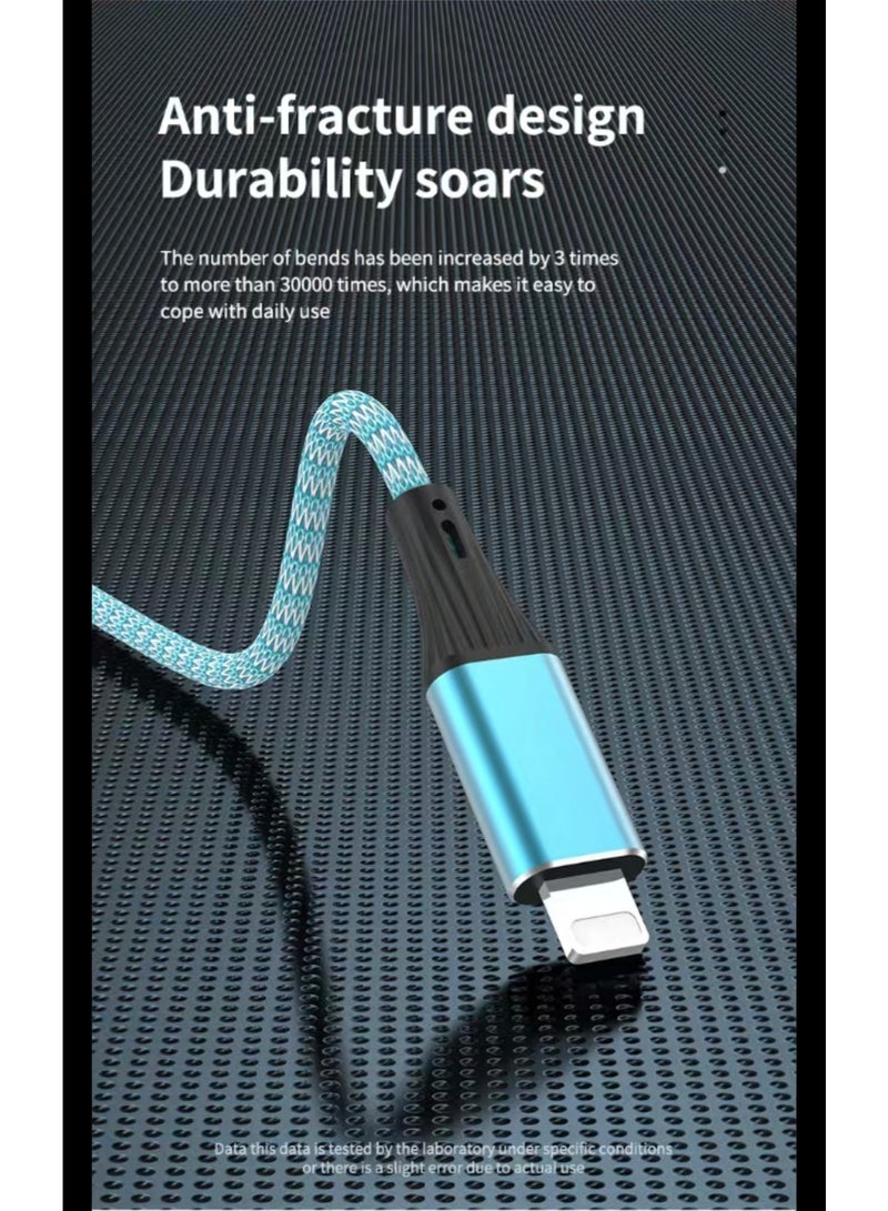 3-in-1 USB Fast Charging Cable 120W – Multi Charger Cord with Type-C, Micro USB & Lightning Connectors, Universal Phone Charger for iPhone, Samsung, Huawei & Tablets - Image 5