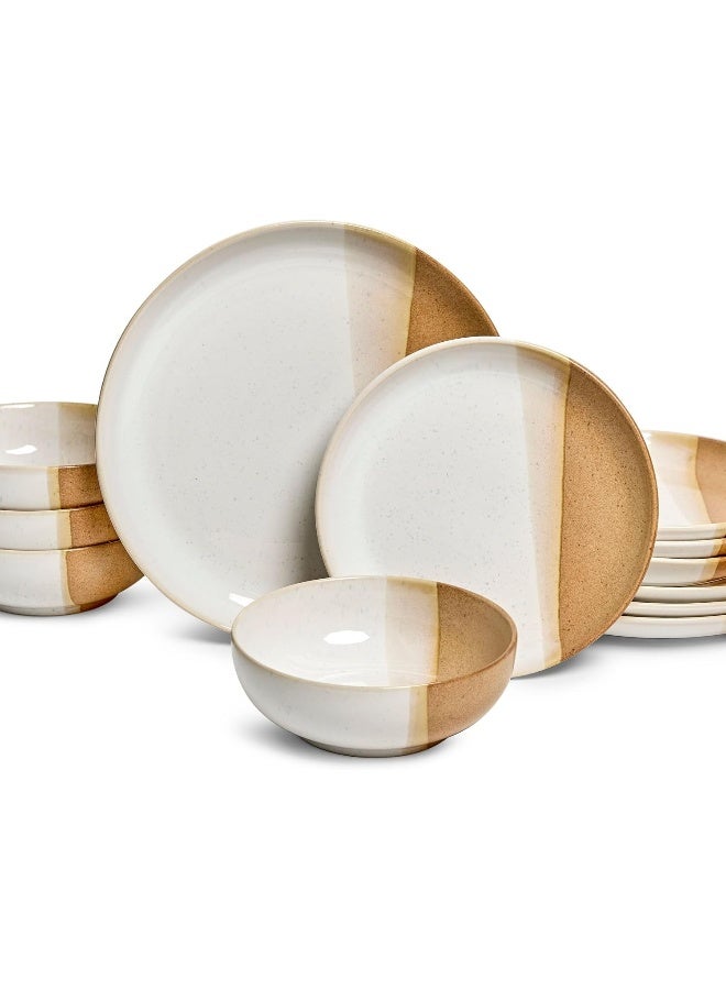 Sango طقم أدوات مائدة سانغو فويبي 12 قطعة بألوان متعددة من الخزف - Image 1