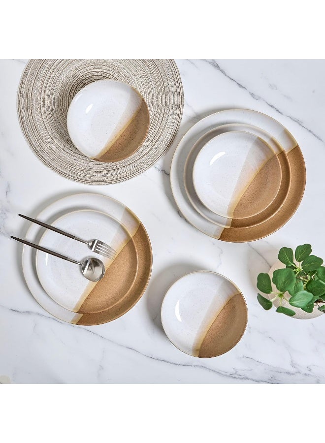 Sango طقم أدوات مائدة سانغو فويبي 12 قطعة بألوان متعددة من الخزف - Image 2