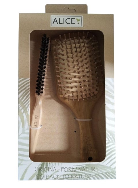 ALICE Wooden brush set + Sleek brush wood