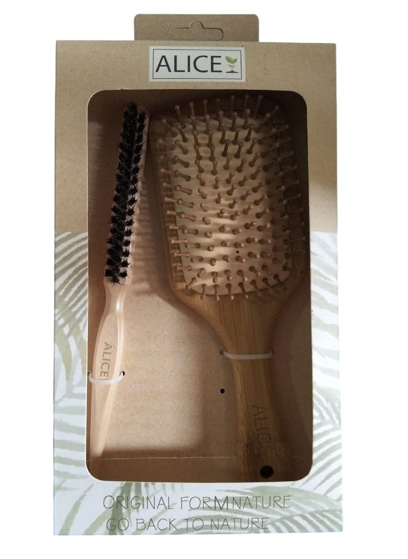 Alice ALICE Wooden brush set + Sleek brush wood 