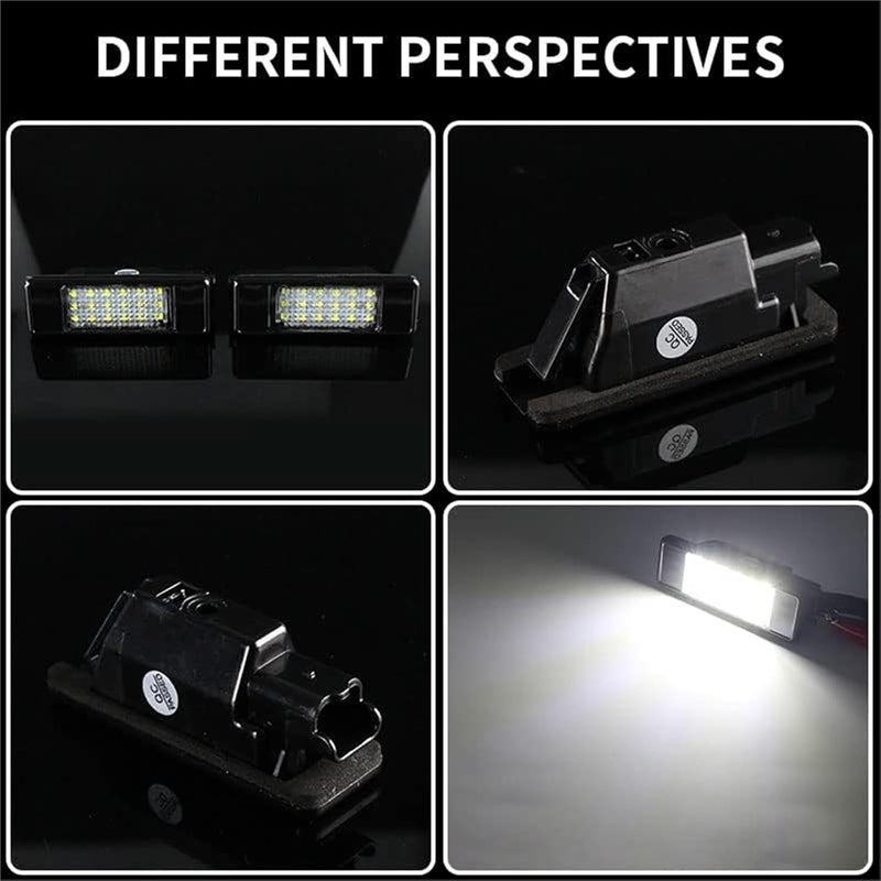QASULER 2PCS License Plate Light for Peugeot - Image 3
