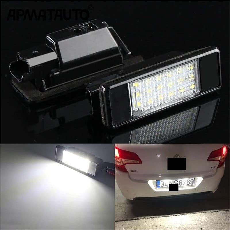 QASULER 2PCS License Plate Light for Peugeot - Image 4