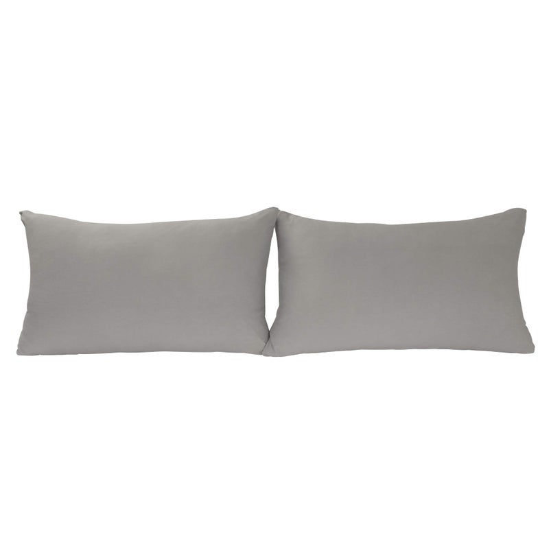 Stretch Pillowcases  Micro Jersey Knit  Ultra Soft Standard Size  Set of 2 Pillow Cases Light Gray