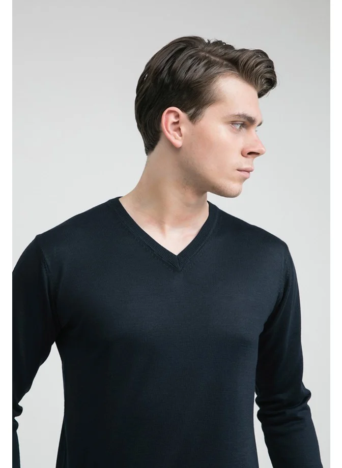 D'S DAMAT Regular Fit Navy Blue Sweater 5HF060632003M