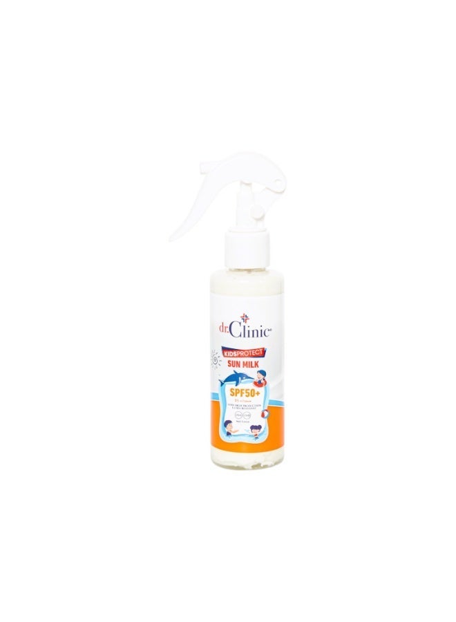 dr.Clinic DR. CLINIC | Kids Protect Sun Milk SPF 50+ | Hydrating Sunscreen for Sensitive Skin | Enriched with Olive Oil & Jojoba Oil | Broad UVA/UVB Protection | 150 ml - Image 1