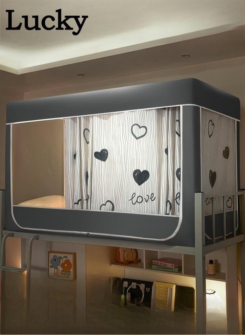 لاكي خيام مظلة السرير ستارة تعتيم ستارة خيمة سرير واحد ستارة قماش تظليل الطالب مظلة السرير ناموسية نوم الطالب حماية الخصوصية - Image 1