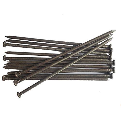 WOCHOLL Landscape Stakes Metal Landscape Edging Anchoring Spikes, 10-Inch Length 25 Count, for Artificial Turf Stakes, Paver Edging, Weed Barrier, Timber, Carpentry, Tent and More - Image 1