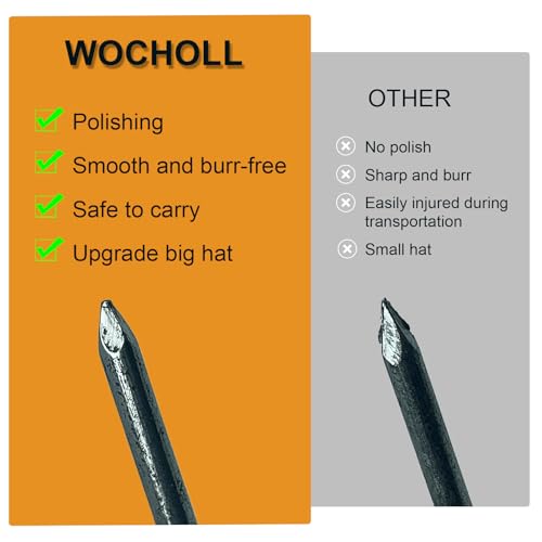 WOCHOLL Landscape Stakes Metal Landscape Edging Anchoring Spikes, 10-Inch Length 25 Count, for Artificial Turf Stakes, Paver Edging, Weed Barrier, Timber, Carpentry, Tent and More - Image 3