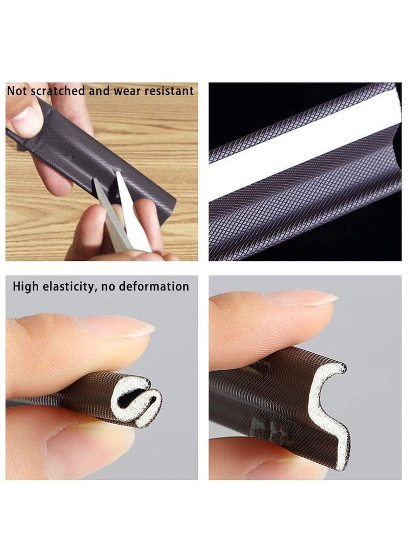 2 Packs Window Weather Stripping Door Seal Strip,Draft Stoppers for Bottom of Doors,Self Adhesive PU Foam Weather Strip for Window and Door Insulation,Door Sweep for Interior Doors 13.12Ft - Image 5