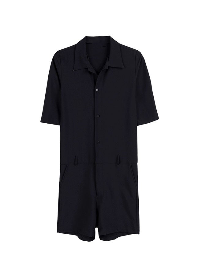 Summer trendy men's shorts short-sleeved jumpsuit - Image 1