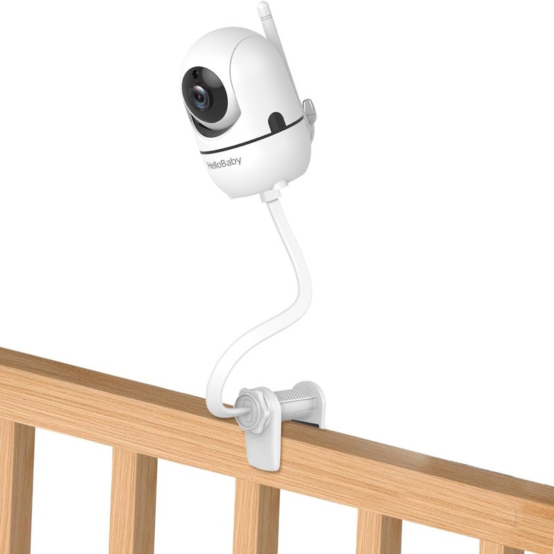 HelloBaby Monitor Clip Mount for HB6550 HB6560 HB65 HB66 HB6351 HB40 HB6339 HB6336HB6081 Flexible Crib Clamp Mount Long Gooseneck Arm Indoor Without Tools or Wall Damage - Image 2