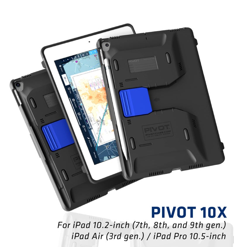 PIVOT 10X Tablet Case - Fits iPad Pro 10.5-in, iPad (9th gen.), iPad (8th gen.), iPad (7th gen.), iPad Air (3rd gen.) - 360 Degree Protection - for Professional Pilots, General Aviation - Black - Image 2