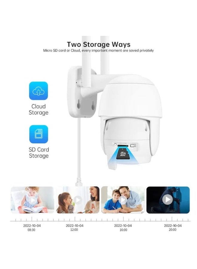 جورتان كاميرا مراقبة جورتان 1080 بكسل داخلية وخارجية مزودة بخاصية واي فاي، رؤية ليلية، اتصال ثنائي الاتجاه، كشف الحركة، مقاومة للماء والغبار IP66، تحكم PTZ - Image 5