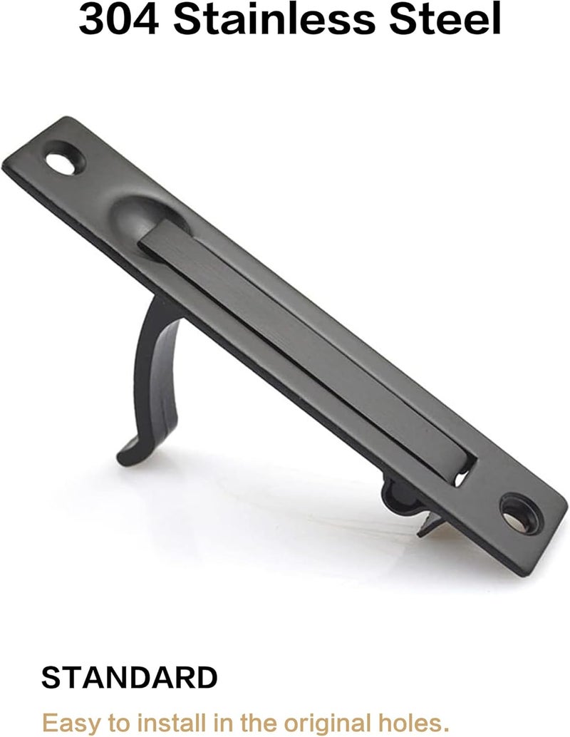 Lethato 2 Packs Pocket Pull Handle, Matte Black Pocket Door Pull, Solid Flush Edge Handle, Pocket Door Hardware - Image 4