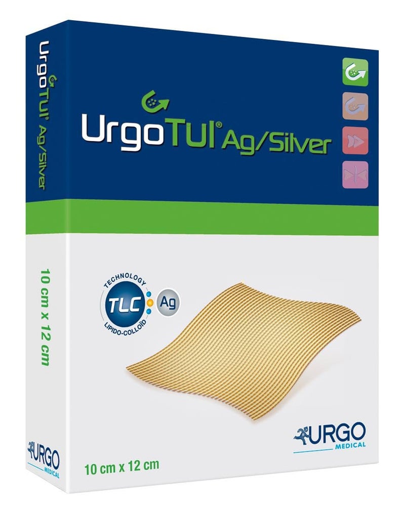 urgo 507588 Bandages Urgo Tulle 10 cm x 12 cm Silver Pack of 10 - Image 1