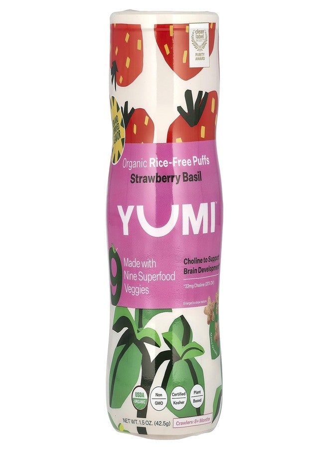Yumi Strawberry Basil Rice Free Puffs 1.5 OZ - Image 1