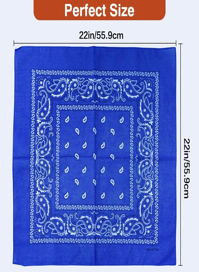 Raylarnia Bandana Multi-Purpose 100% Cotton Headbands for Women, 22 inch Paisley Cowboy Bandanas for Men - Image 3