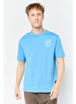 Reebok Men Sportswear Fit Short Sleeves Basketball T-shirt, Blue  - Image 1