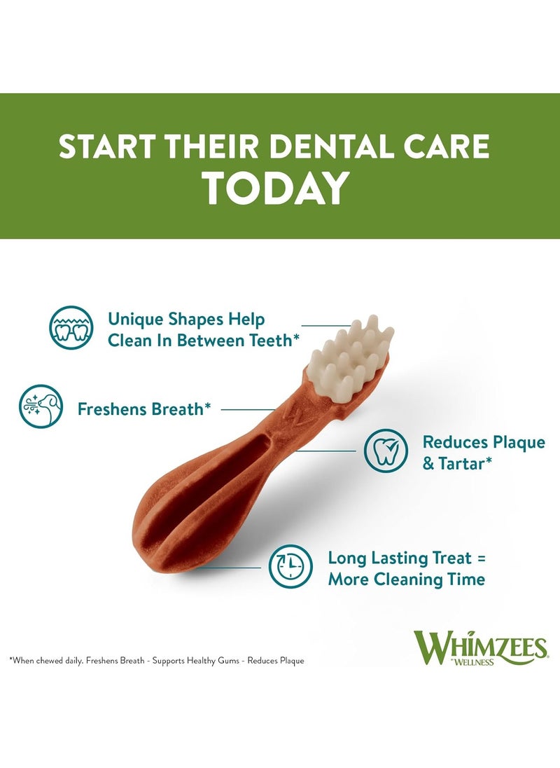 WHIMZEES By Wellness Toothbrush Month Box Natural and Grain Free Dog Chews Dog Dental Sticks for Small Breeds 30 Pieces One Month Supply Size S  - Image 3