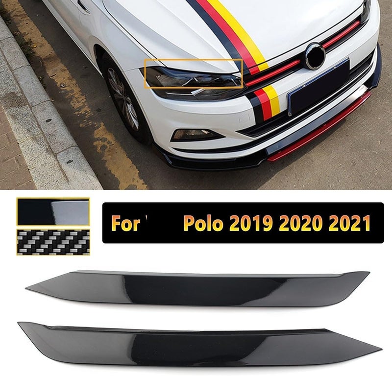 QASULER Headlight Eyebrow Cover for VW Polo - Image 2