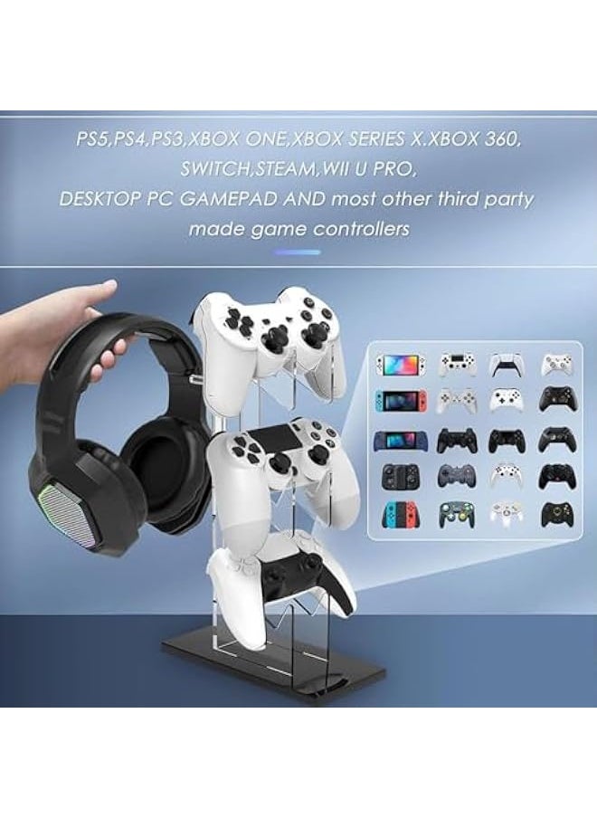 Topleo Controller Stand, Universal 3 Tier Controller Holder and Headset Stand, Controller Stand Gaming Accessories, Controller Holder for PS4, PS5, ONE Switch and Xbox  - Image 5