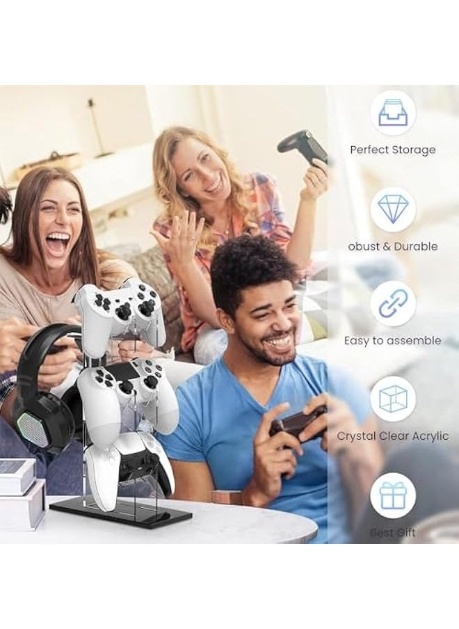 Topleo Controller Stand, Universal 3 Tier Controller Holder and Headset Stand, Controller Stand Gaming Accessories, Controller Holder for PS4, PS5, ONE Switch and Xbox  - Image 2
