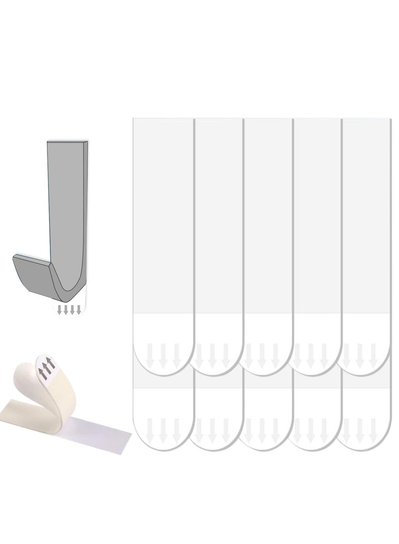Omyoffice Picture Hanging Strips - 10 Strips/Pack Heavy Duty Picture Hanging Strips - Non-destructive adhesive strips for walls, posters, picture frames, easy to remove, tool-less wall hanging strips, - Image 1