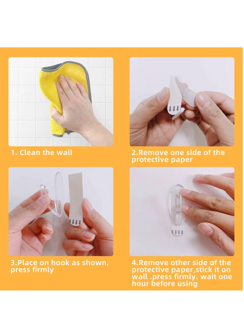 Omyoffice Picture Hanging Strips - 10 Strips/Pack Heavy Duty Picture Hanging Strips - Non-destructive adhesive strips for walls, posters, picture frames, easy to remove, tool-less wall hanging strips, - Image 5