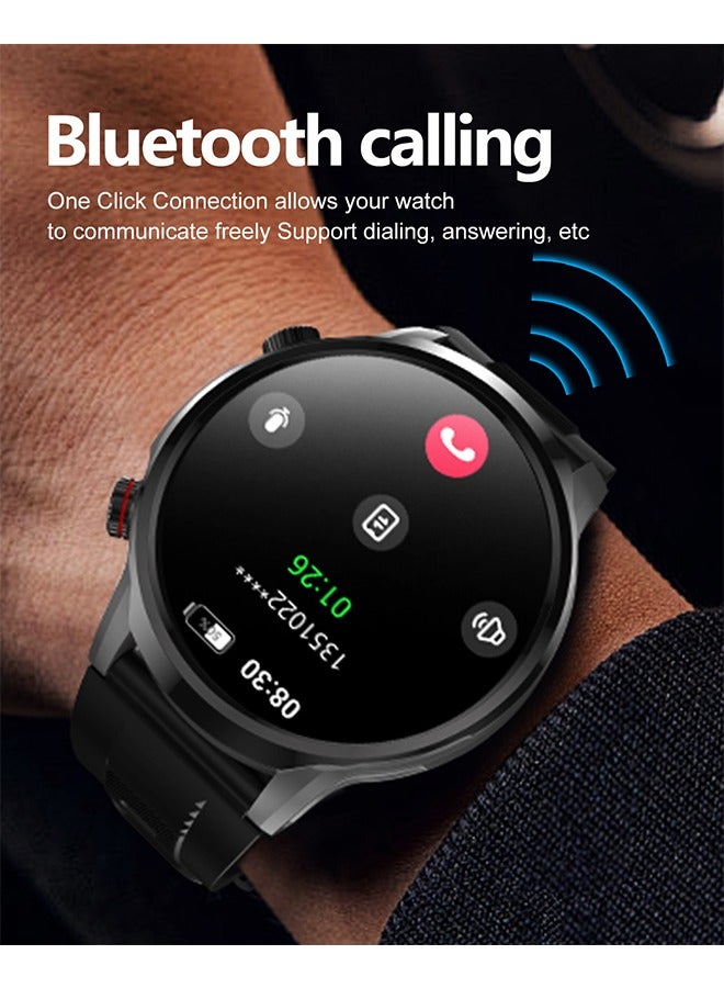 رولستيمي الرجال ساعة ذكية ، بلوتوث ساعة ذكية مع 1.95 " هد الشاشة ، رصد معدل ضربات القلب ، إب 68 للماء ساعة رياضية - Image 2