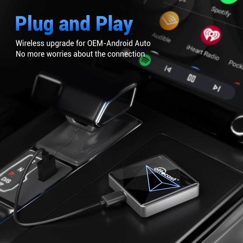 OTTOCAST A2Air Pro Android Auto Wireless Adapter, Auto-Reconnect, Convert Wired AndroidAuto to Wireless, Plug & Play, Low-Latency Dongle for Android 11+ Phones & Factory Wired AndroidAuto Cars - Image 4