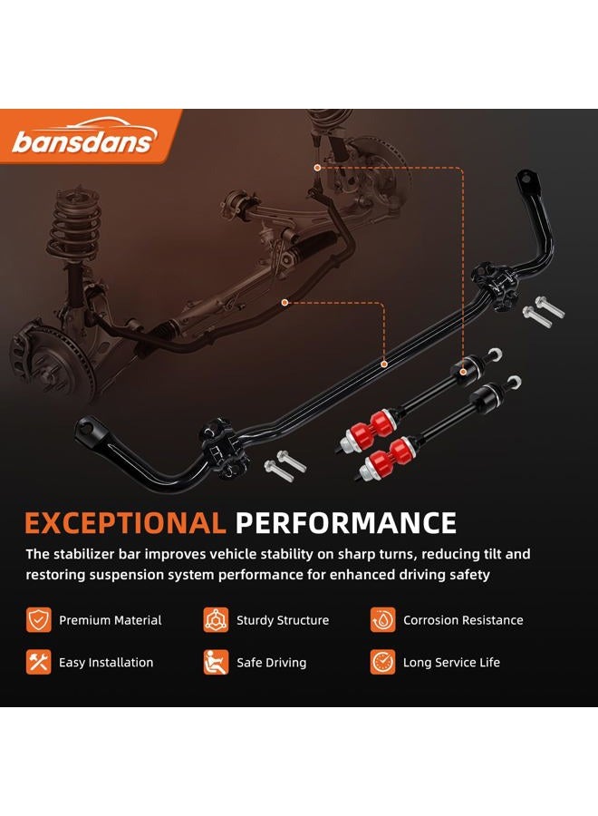bansdans 55398938AC Front Stabilizer Bar Kit And K80894 Sway Bar Links Front Sway with PU Bushing Fit for 2009-2010 Dodge Ram 1500, 2011-2018 Ram 1500, 2019-2022 Ram 1500 Classic, OE#55398938AB - Image 4
