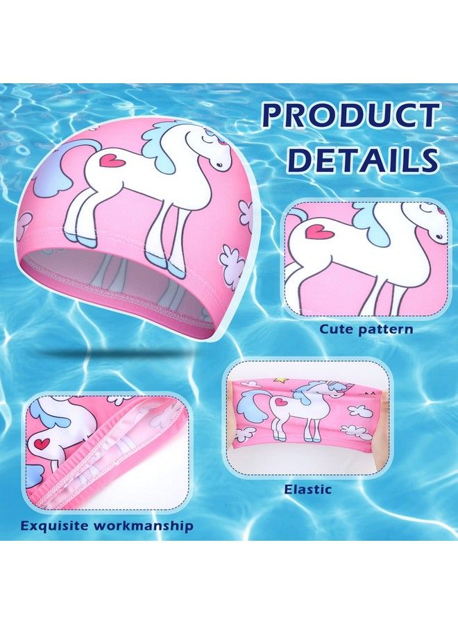 Geyoga 3 Pieces Kids Swim Caps For Boys Girls Age 1 6 Swimming Cap Pool Cap For Kids Child Swim Caps For Toddler Youth (Bright Style)  - Image 4