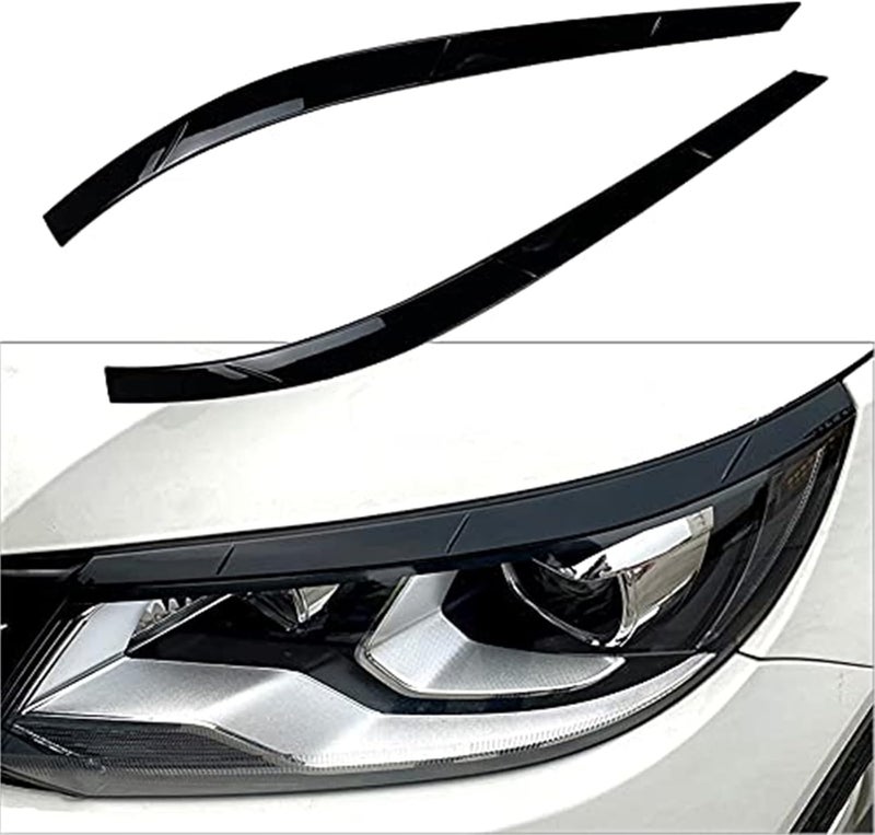 Vuzmode Gloss Black Headlight Eyebrow Trim for VW Tiguan - Image 3
