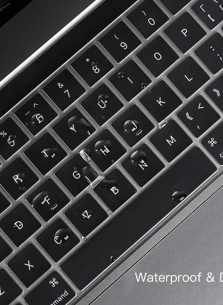 غطاء لوحة مفاتيح ممتاز لجهاز MacBook Pro 13.3 بوصة M2 Chip A2338 لعام 2022 وMacBook Pro 13 بوصة A2338 M1 A2251 A2289 لعام 2021 وMacBook Pro 16 بوصة A2141، واقي لوحة مفاتيح شفاف - Image 5