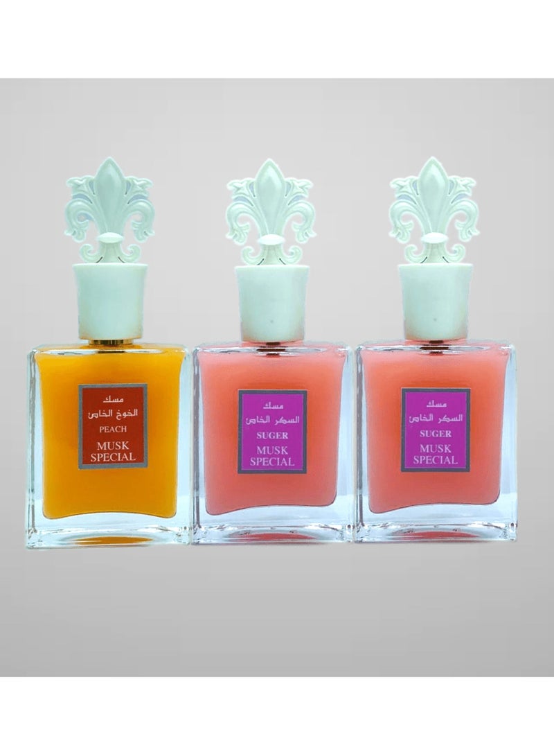 بيليزا عطور مجموعة الصبايا قطعه مسك الرمان الخاص و قطعتين مسك السكر الخاص - Image 1